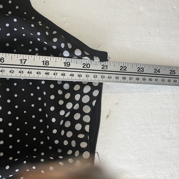 Michael Kors Size 16 Maxi Dress Arailia Asymmetrical Hem Polka Dot Casual Office - Picture 15 of 15